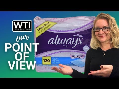 Always Thin Unscented Pantiliners - WTI product video review