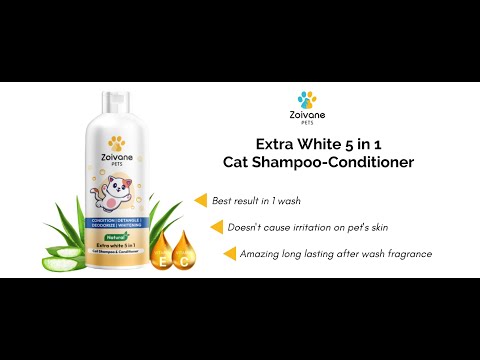 Zoivane Extra White in Cat Shampoo Conditioner, Aloe Vera