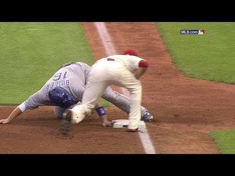 KC@CLE: Bourn makes strong throw, nabs Butler for out