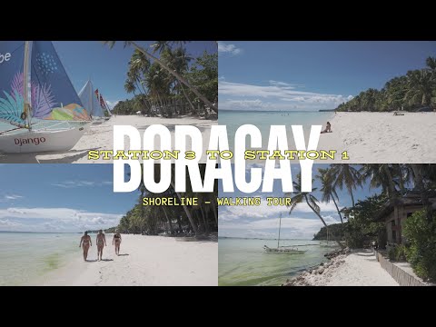 BEST WHITE SAND BEACH IN THE WORLD 2024 I Walking tour I Station 3 to Station 1 BORACAY in 4K