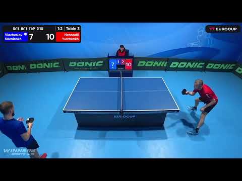 11:35 Viacheslav Kovalenko 1 - 3 Hennadii Yurchenko 17.04.2023 TT Euro.Cup Ukraine Master