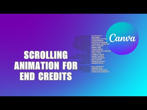 How to Create Scrolling Animation for End Credits using Canva