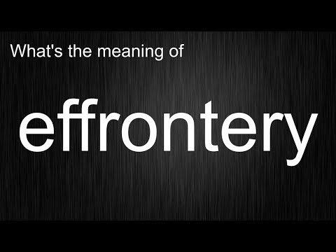 What's the meaning of "effrontery", How to pronounce effrontery?
