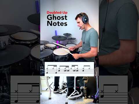 Doubled-Up Ghost Notes - DRUM LESSON  #drums #drumnotation #drumlessons #drummer