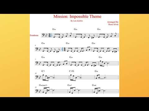 Mission- Impossible Theme  - By Lalo Schifrin. - trombone sheet music