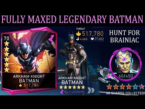 Injustice 2 Mobile. FULLY MAXED Arkham Knight Batman. 500k+ Threat. BEST CHARACTER IN THE GAME!