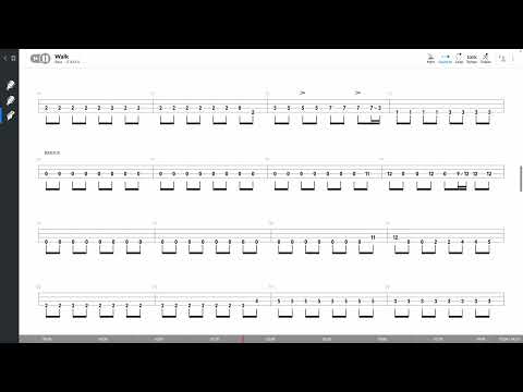 Foo Fighters - Walk (BASS TAB PLAY ALONG)