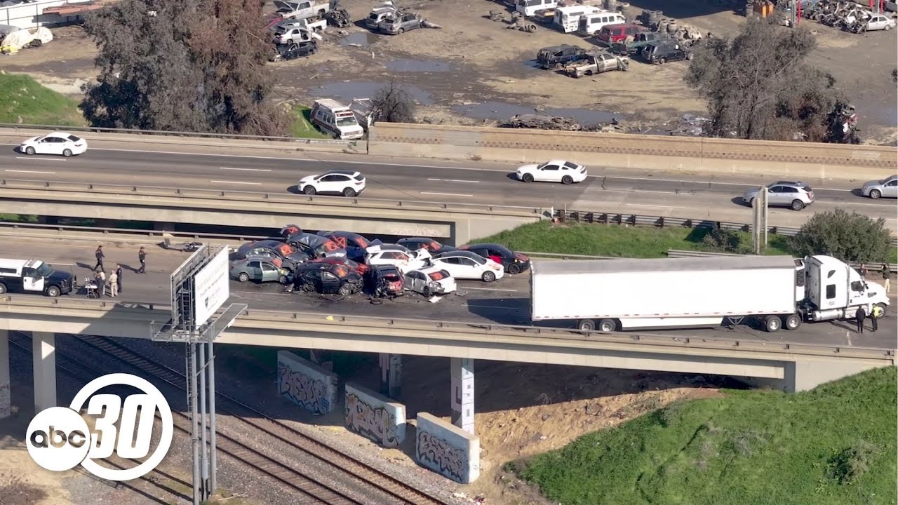 61-year-old man killed in multi-vehicle pileup on southbound Highway 99 in Fresno
