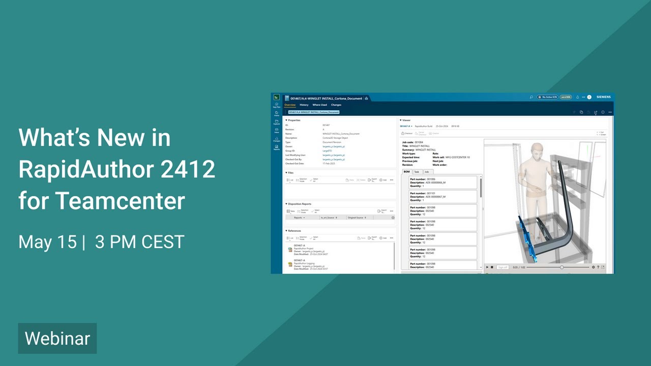 What's new in RapidAuthor 2412 for Teamcenter webinar