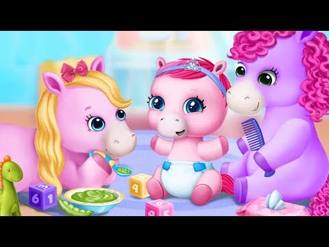 Fun Baby Pony Care Kids Games - Pony Sisters Baby Horse Care - Babysitter Daycare Halloween Games