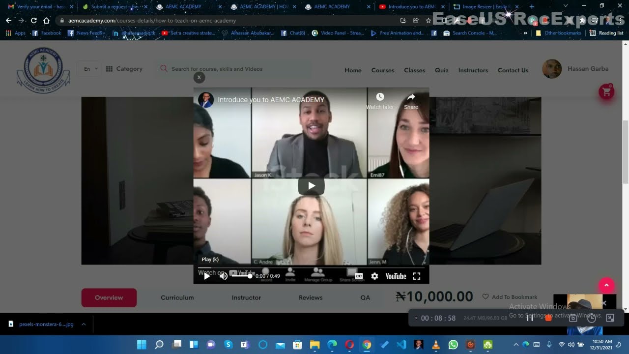 HOW TO ADD COURSE ON AEMC ACADEMY