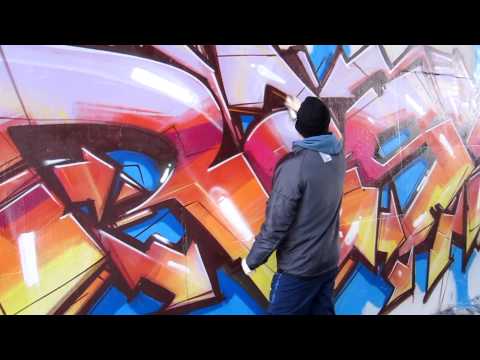 graffiti street art demonstration by raskoart