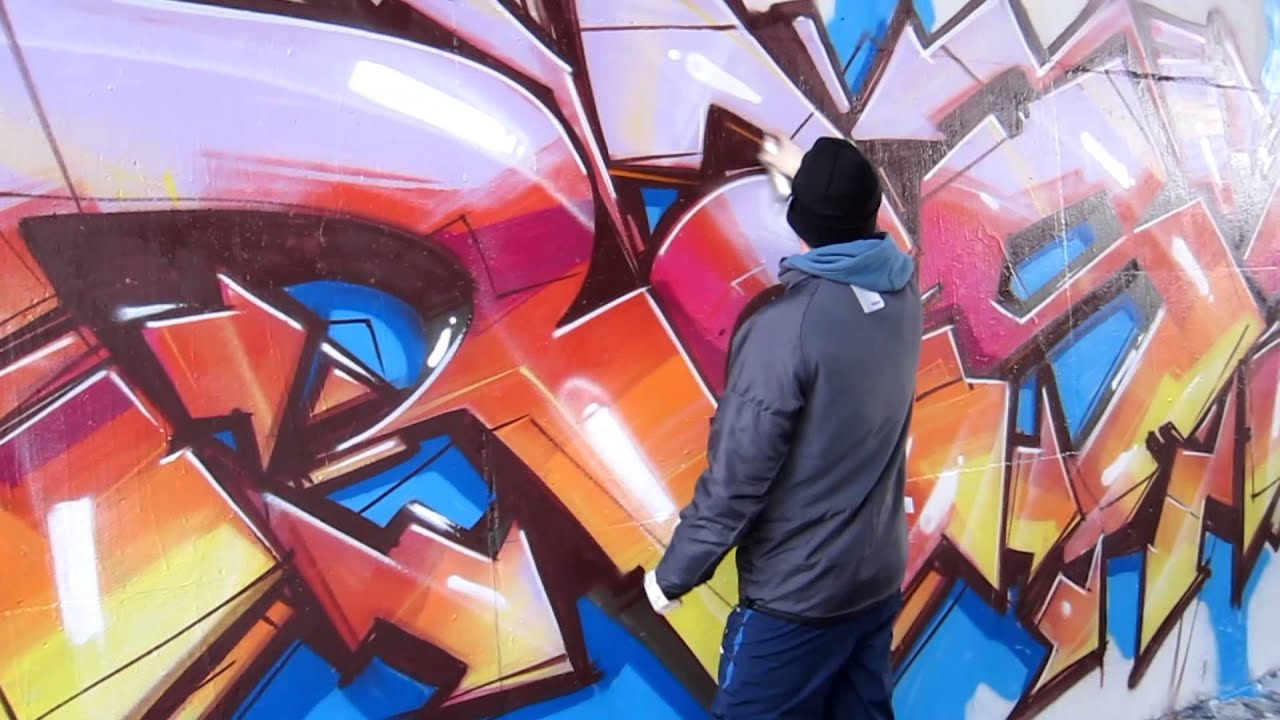 graffiti street art demonstration by raskoart