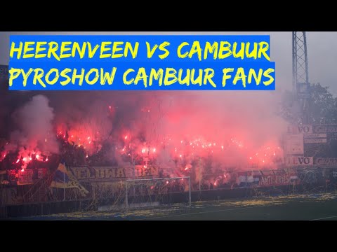 VUURWERK BIJ LAATSTE TRAINING CAMBUUR | Heerenveen vs Cambuur | Pyroshow Cambuur Leeuwarden |