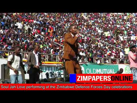 Soul Jah Love performing at the Zimbabwe Defence Forces Day celebrations