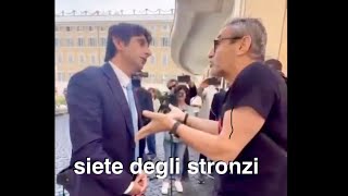 ACCESO CONFRONTO TRA DONZELLI E UN CITTADINO PER STRADA A ROMA