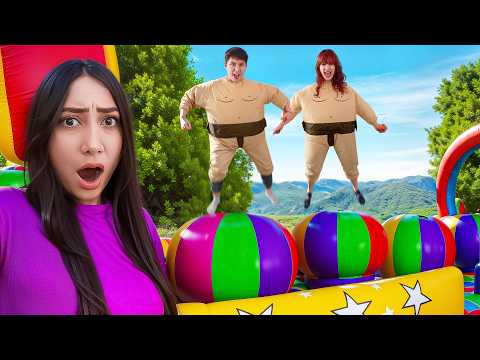 TRAPPED IN AN INFLATABLE 😱 *FOR 24 HOURS*