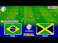 BRAZIL vs JAMAICA - COPA AMERICA FINAL | Full Match All Goals 2024 | eFootball PES Gameplay PC