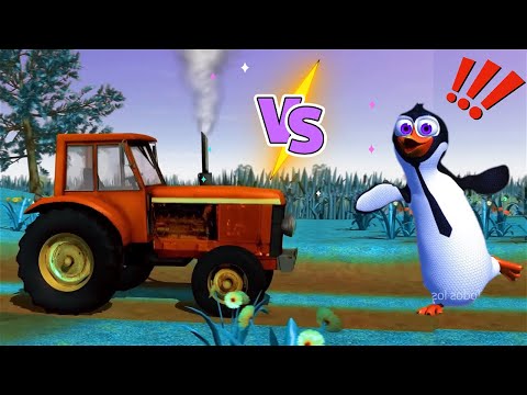 Pollito Pio Pingüino Y EL TRACTOR DE LA GRANJA EFFECTOS LLENO DE ACCIÓN #pollitopio