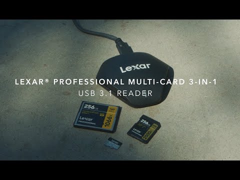 Lexar professional multi card 3 in 1 usb card reader, tcp/ip...