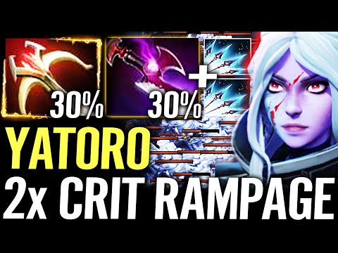 🔥 YATORO Drow Ranger 2x CRIT RAMPAGE — Daedalus + Silver Edge x6 Multishot HARD Carry Dota 2 Pro