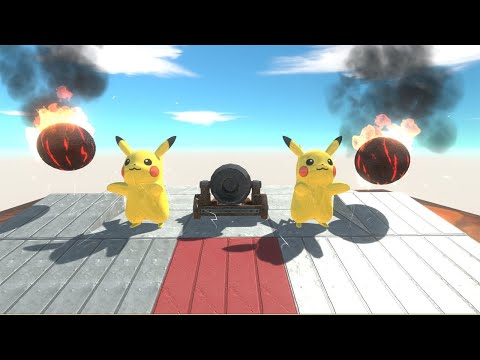 Superheroes Climbing the Cannonball Path  - 🎮 Animal Revolt Battle Simulator