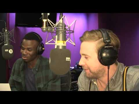 Ricky Wilson, Greg James and Emmanuel Nwamadi sing Ruby