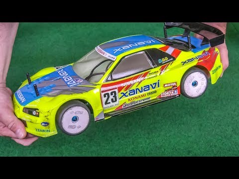 Nissan Skyline GT-R in 1/10 scale gets unboxed and tested! Tamiya TRF 419X!