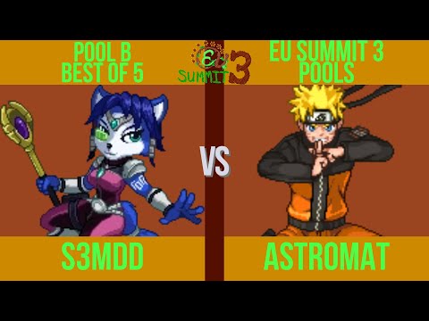 s3mdd (Krystal) vs. Astromat (Naruto) - EU Summit 3 Pool B - SSF2 Tournament