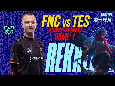 [Proview] Rekkles Senna | FNC vs TES Game 1 | Worlds 2020 Quarterfinals