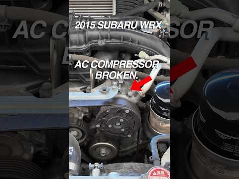2015 Subaru WRX AC compressor install with a story. #wrx #subaru #ac #accompressor
