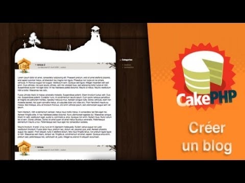 Tutoriel CakePHP Création d un blog
