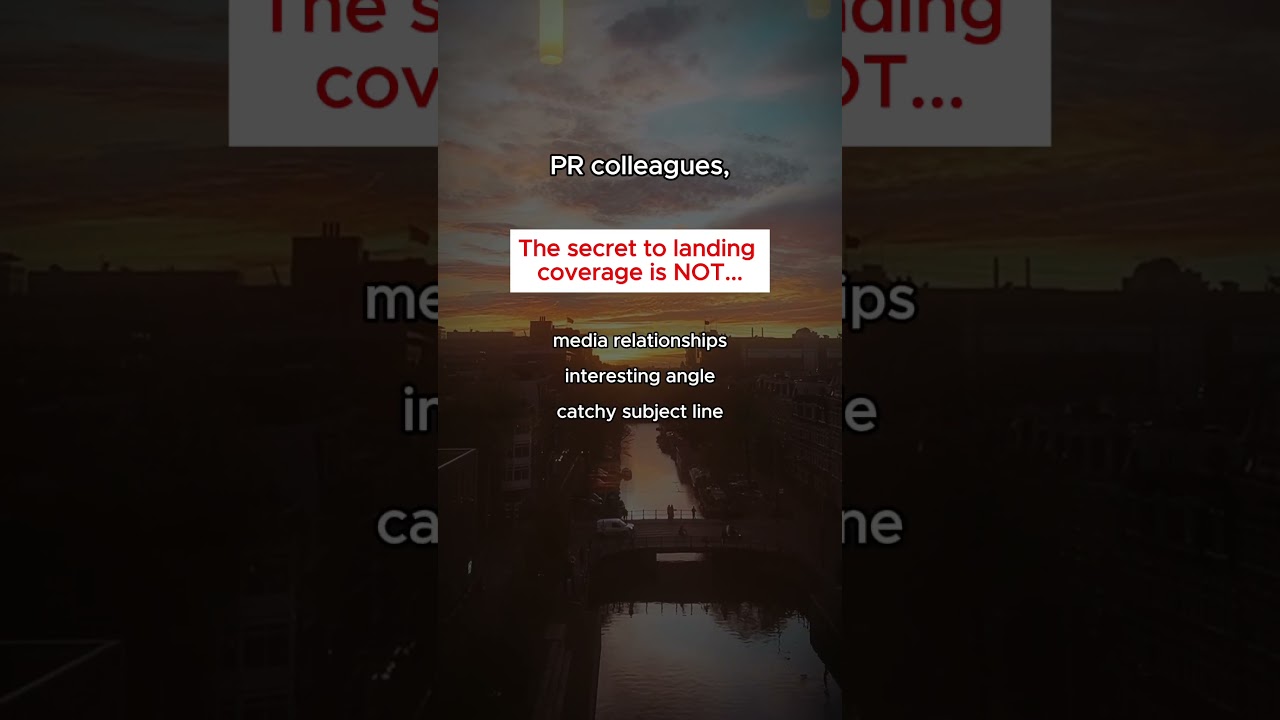 PR pros, I have the real key to landing coverage...  #prtips #motivation