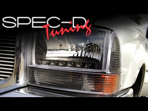 SPECDTUNING INSTALLATION VIDEO: 1999 - 2004 FORD F250-F350 LED HEADLIGHTS