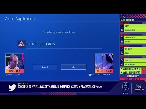 VFB DRERHANO LIVE RAGE QUIT VS ILYAMITKIN - FIFA 18 GLOBAL SERIES - PS4 - FULL GAME