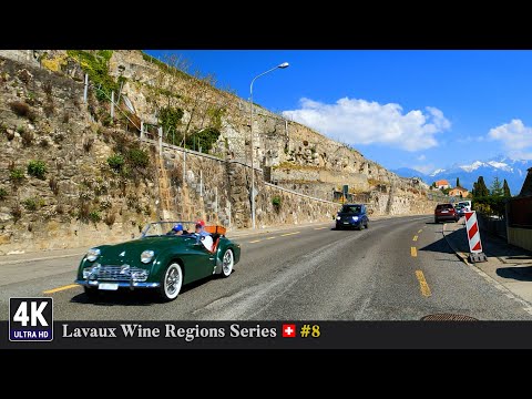 Lavaux Vineyards Switzerland 🇨🇭 Ep#8 - Scenic Spring Road Trip from Rivaz to Jongny in Vaud