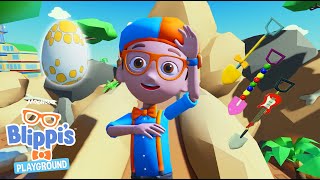 How Many Dinosaur Eggs Can Blippi Get?! | Blippi Roblox Educational Gaming Videos for Kids