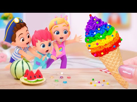 Amazing Rainbow Ice Cream 🍦🌈 How To Make Mini Rainbow Ice Cream Decorating Ideas ✨ Sweet Cake Master