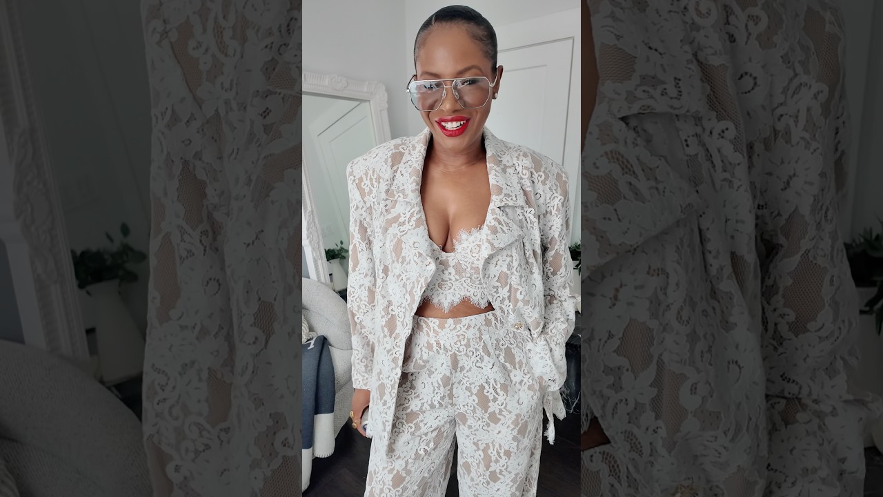 This Lace Suit Just Changed the Game! #ootd #fitcheck #genx #fashionover40