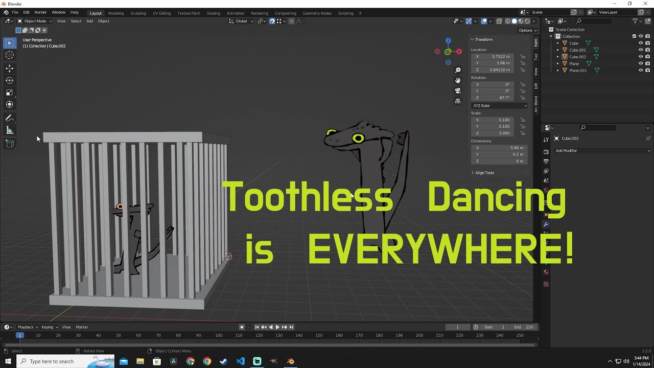 Toothless Dancing is EVERYWHERE! (Blender version)