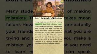 Don't Be Afraid of Mistakes 😊 | Learn English with Confidence #learnenglish #motivation