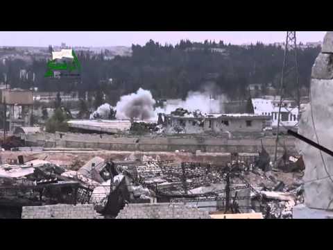 استهداف نقاط قوات النظام بمدفع جهنم من قبل حركة نور الدين الزنكي في الراموسة في مدينة حلب