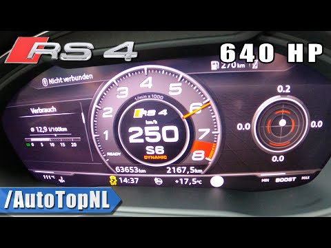 640HP AUDI RS4 B9 0-250 ACCELERATION & LAUNCH CONTROL by AutoTopNL