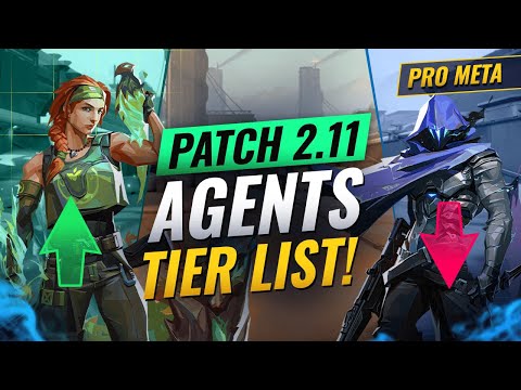 NEW UPDATE: BEST Agents TIER LIST For PRO META! - Valorant Patch 2.11