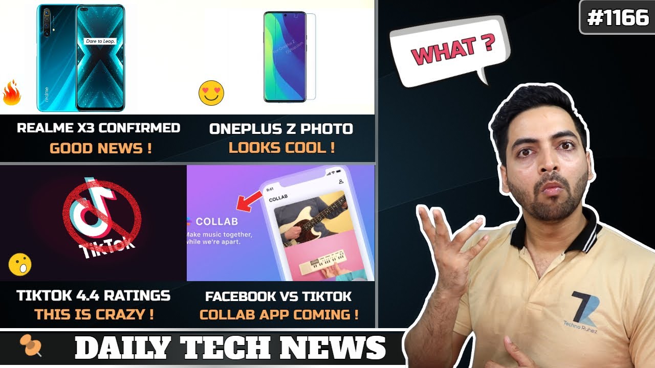 Realme X3 Confirmed,Facebook Tiktok App Rival,Oneplus Z Photo,IQOO 3 @31,999,Realme Buds Q India