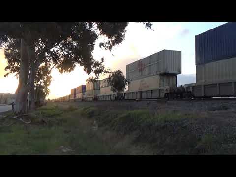 1PM9 SCT Freighter heads out earlier than tabled with locos SCT 007 & 010, as seen here at BELLEVUE.