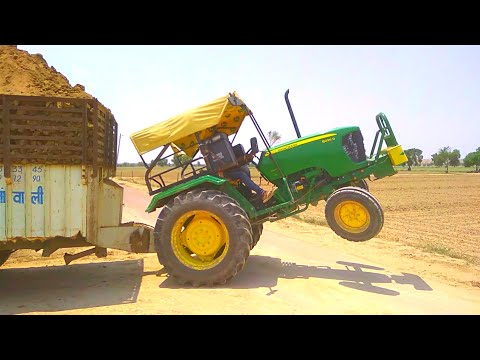 John Deere 5036 with full loaded Tralla | Tractor Tralla Lover