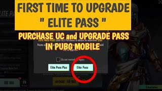 Purchase UC and UPGRADE PASS | First time to upgrade elite pass in PUBG Mobile