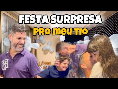 FIZ UMA FESTA SURPRESA PRO MEU TIA ALEX - TEVE CAÇA AO PRESENTE 🎁- Maria Flôr Mascarenhas