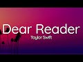 Taylor Swift Dear Reader Lyrics